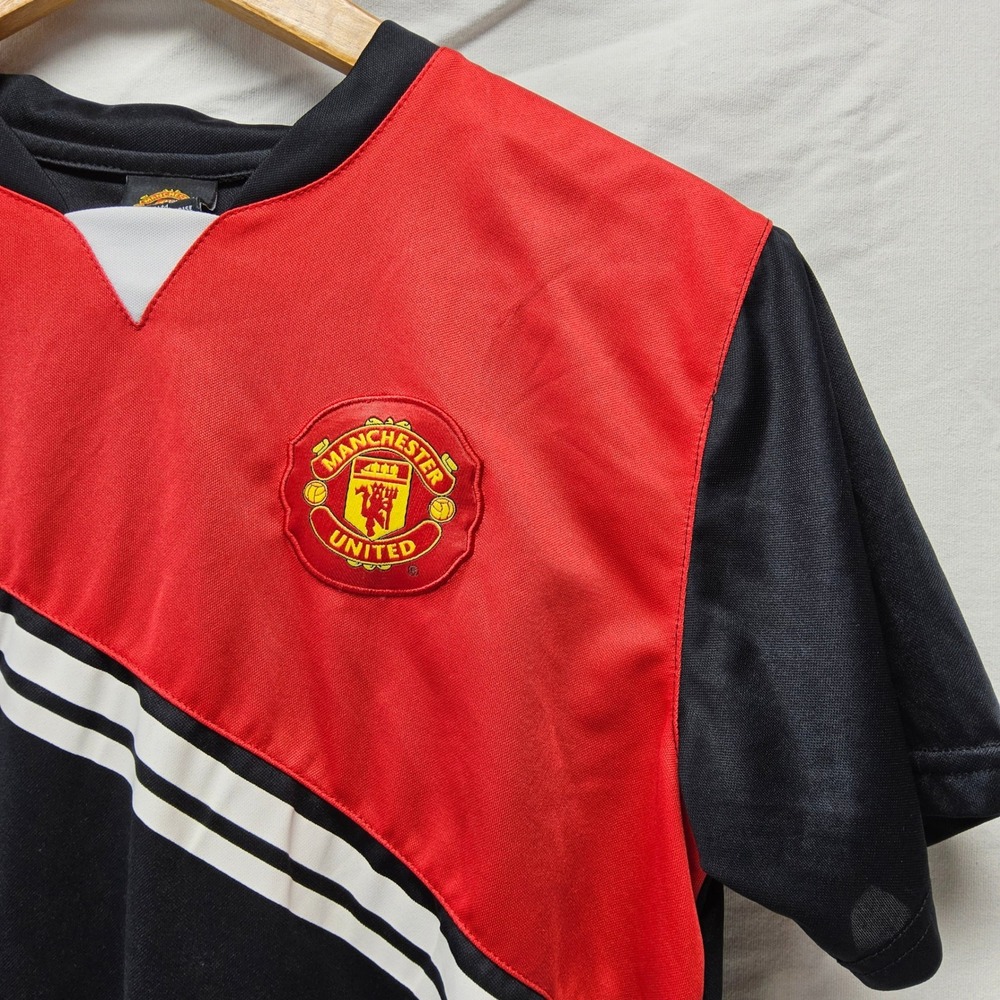 Manchester United Soccer Jersey Kids Youth Large Black Red Chicharito 14 Rhinox